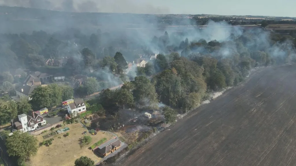 Stourbridge: Four Taken To Hospital As Emergency Crews Battle Wildfires In West Midlands